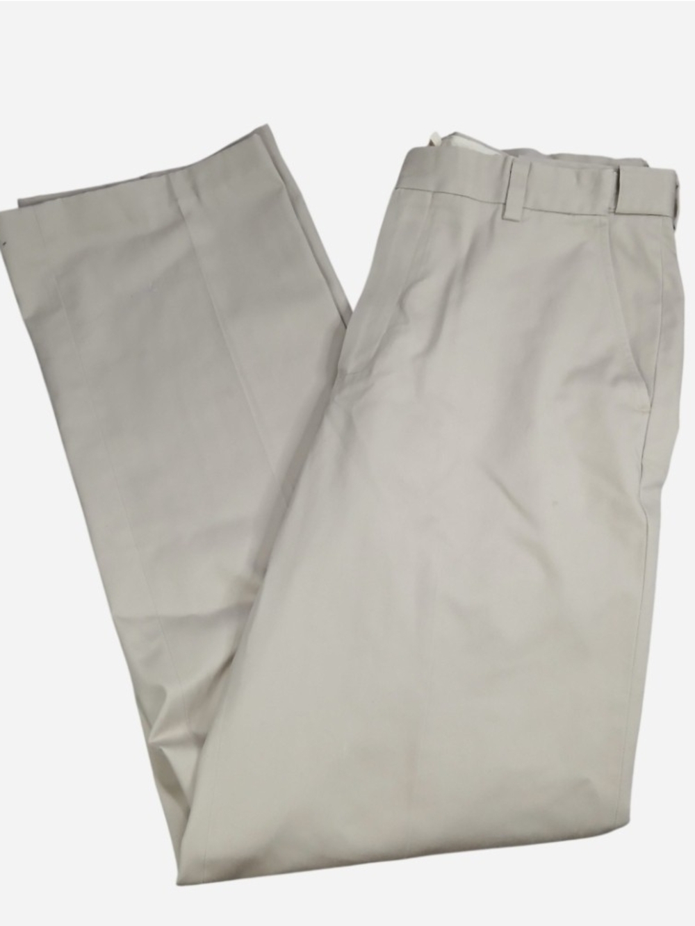L.L.Bean Casual Pant Men's 33 Beige Cotton Straight Leg Pocket Comfort Waist